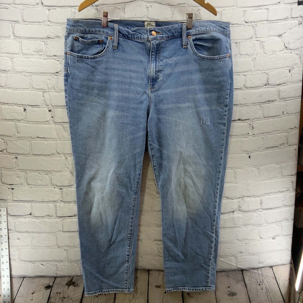 J Crew Blue Jeans Sz 35 Light Faded‎ Wash Skinny Fit